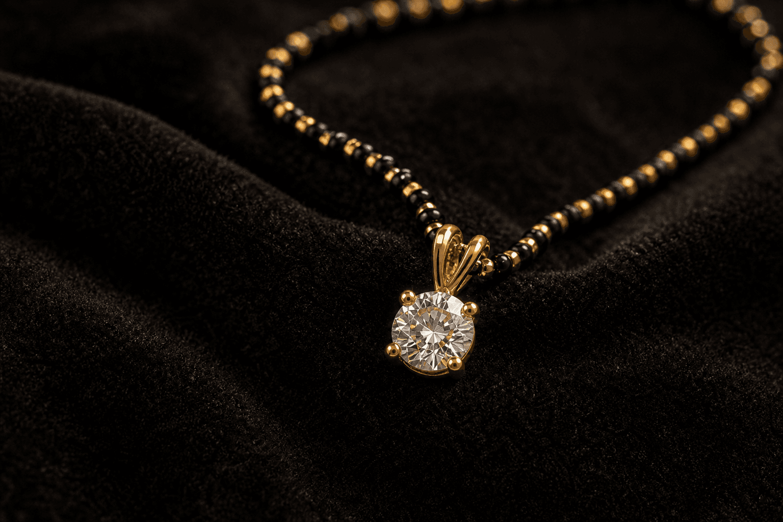 Minimal Mangalsutra Pendant — product view