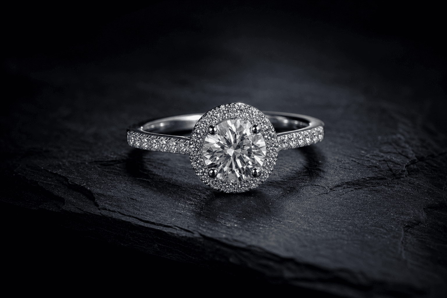 Celestial Halo Diamond Ring — product view